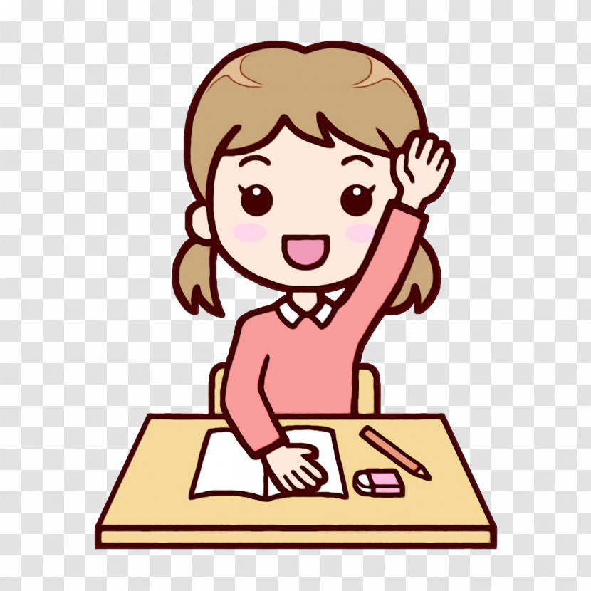 Cartoon Human Character Line Happiness Transparent PNG