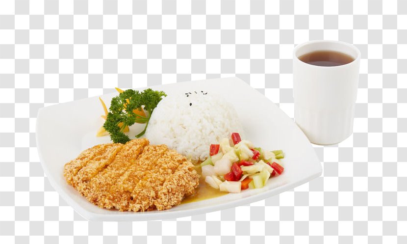 Breakfast Crispy Fried Chicken Food - Beverage Rice Transparent PNG