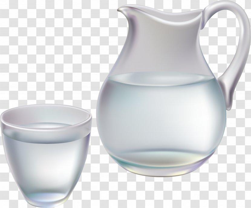 Pitcher Jug Glass Clip Art - Serveware - Water Transparent PNG