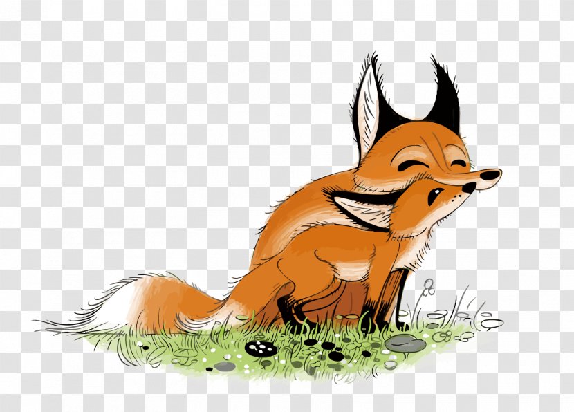 Red Fox Swift Cartoon Illustration - Carnivoran - Vector Transparent PNG