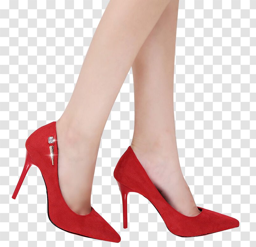 High-heeled Footwear Shoe Sandal - Flower - Red Shoes Transparent PNG