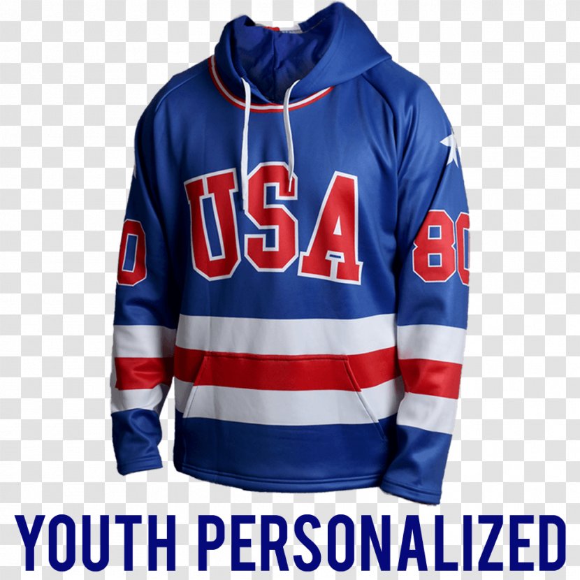 Hoodie T-shirt United States National Men's Hockey Team Miracle On Ice Jersey - Sweater - Junior Transparent PNG