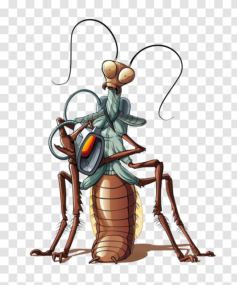 Cockroach Royalty-free Euclidean Vector Illustration - Organism - Mantis Monster Transparent PNG