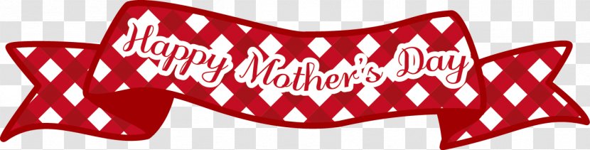 Happy Mother's Day Red Ribbon.png - Silhouette - Cartoon Transparent PNG