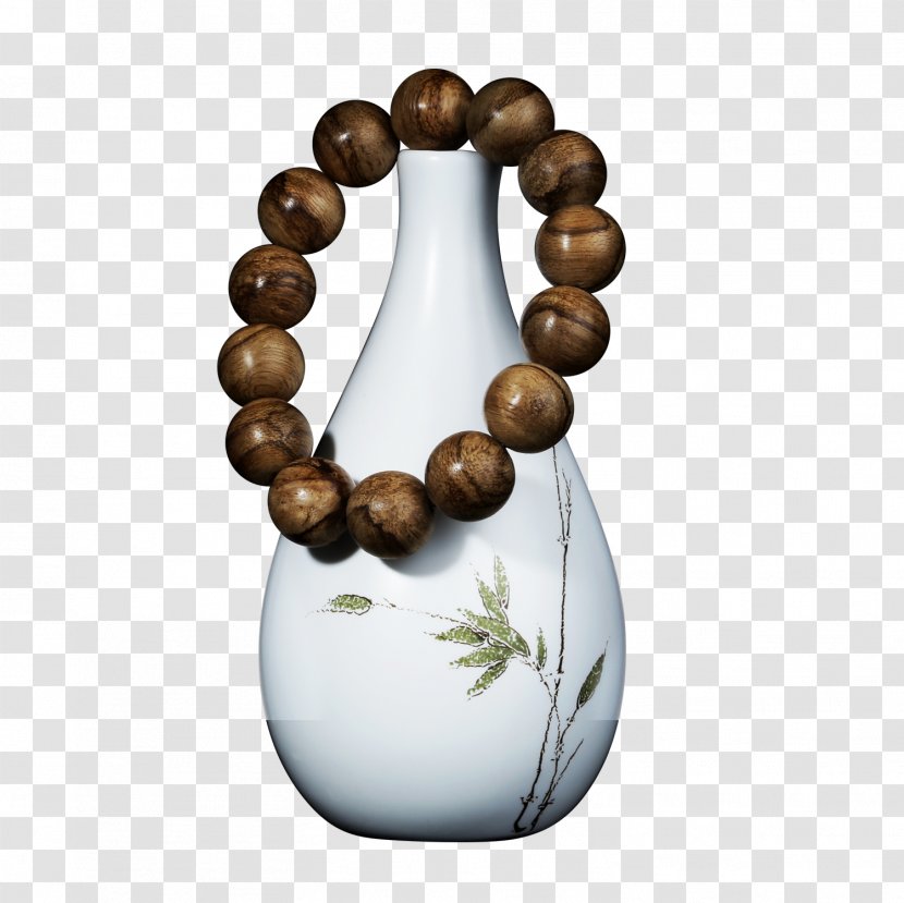Bracelet Prayer Beads Incense - Pearl - Ceramic Bottles And Buddha Transparent PNG