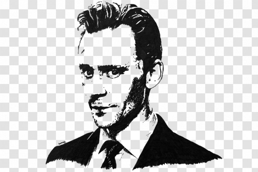 Portrait Drawing Art Actor - Tom Hiddleston Transparent PNG