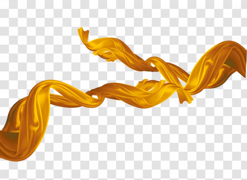 Silk Ribbon Download - Dots Per Inch - Golden Yellow Transparent PNG