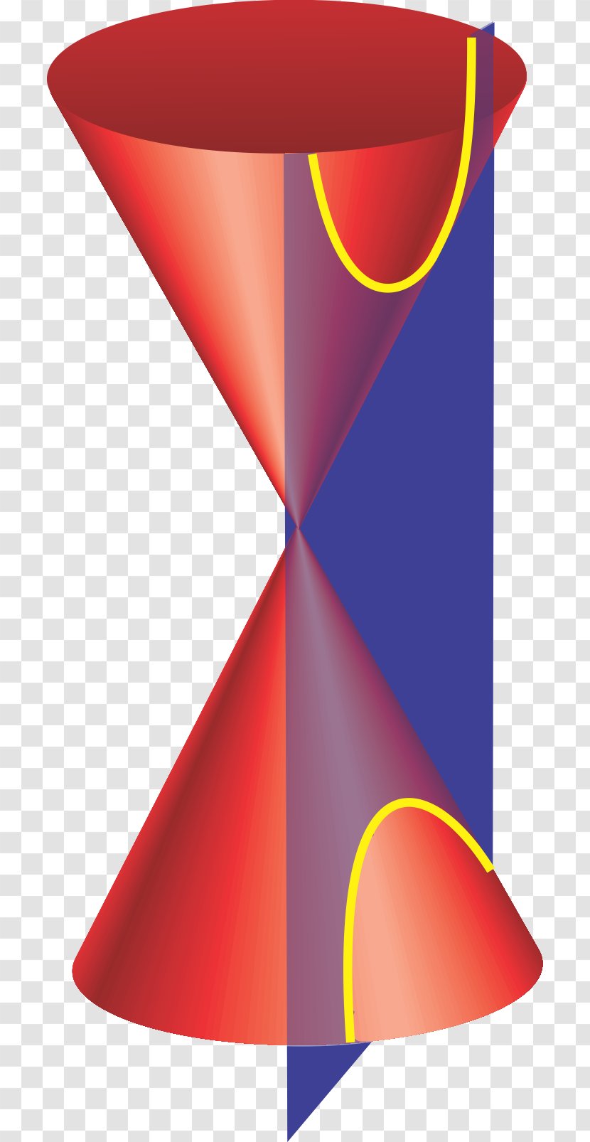 Line Conic Section Hyperbola Cone Parabola - Hyperbolic Function Transparent PNG