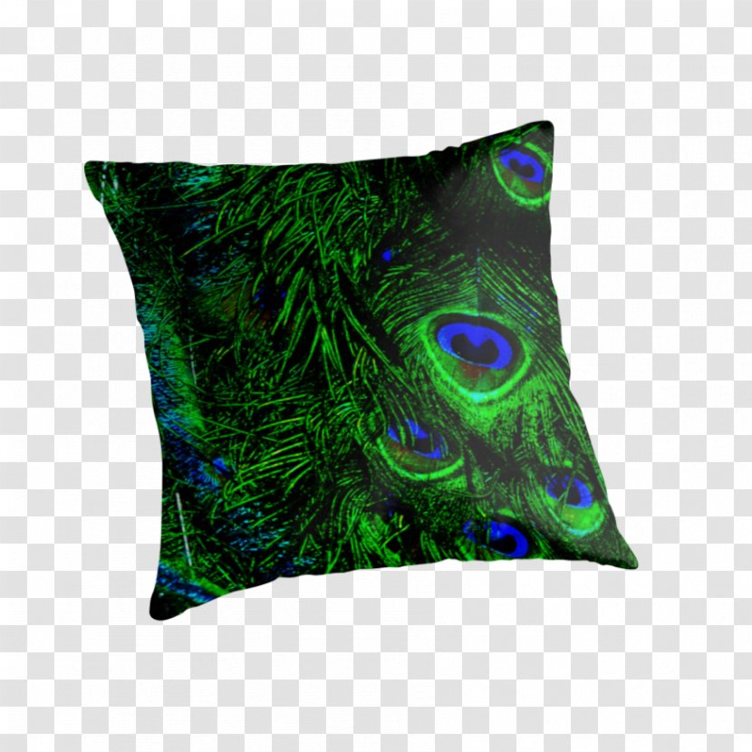 Feather Peafowl Throw Pillows Cushion - Pillow - Peacock Transparent PNG