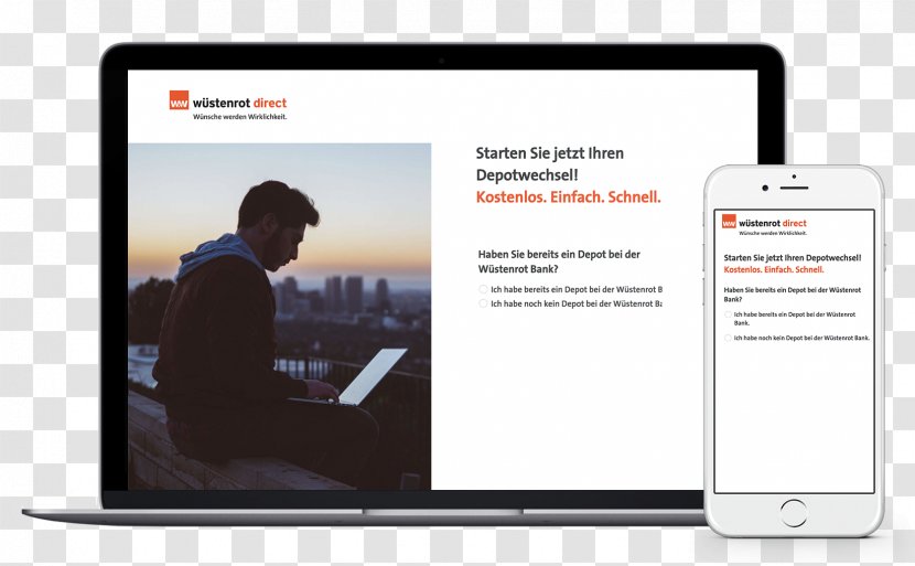 Wüstenrot Bank Multimedia Design Information Question - Digital Mockup Transparent PNG