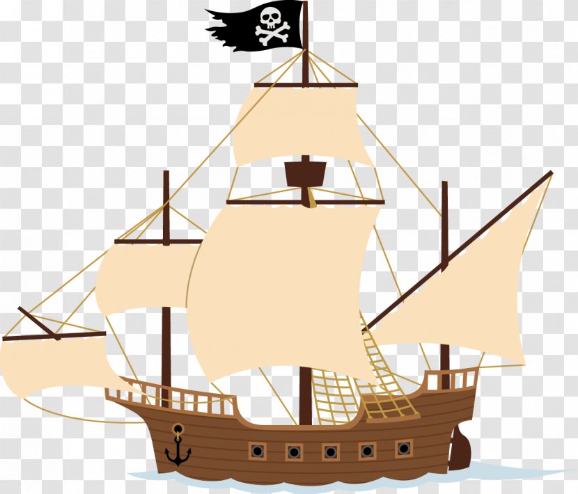 Peter Pan Ship Piracy Clip Art - Barque - Vector Transparent PNG