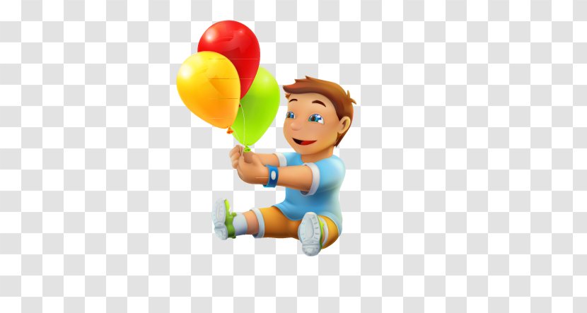Child Boy - Designer - Little Playing With Balloons Transparent PNG