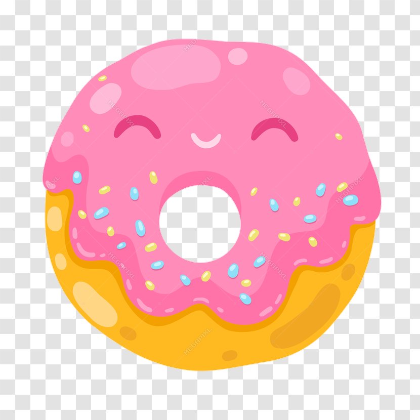 Donuts Ice Cream Clip Art - Yellow Transparent PNG