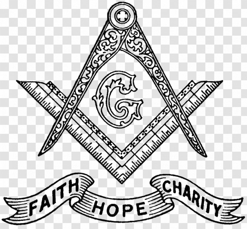 Freemasonry Square And Compasses Hope Faith Charity - Compass Transparent PNG