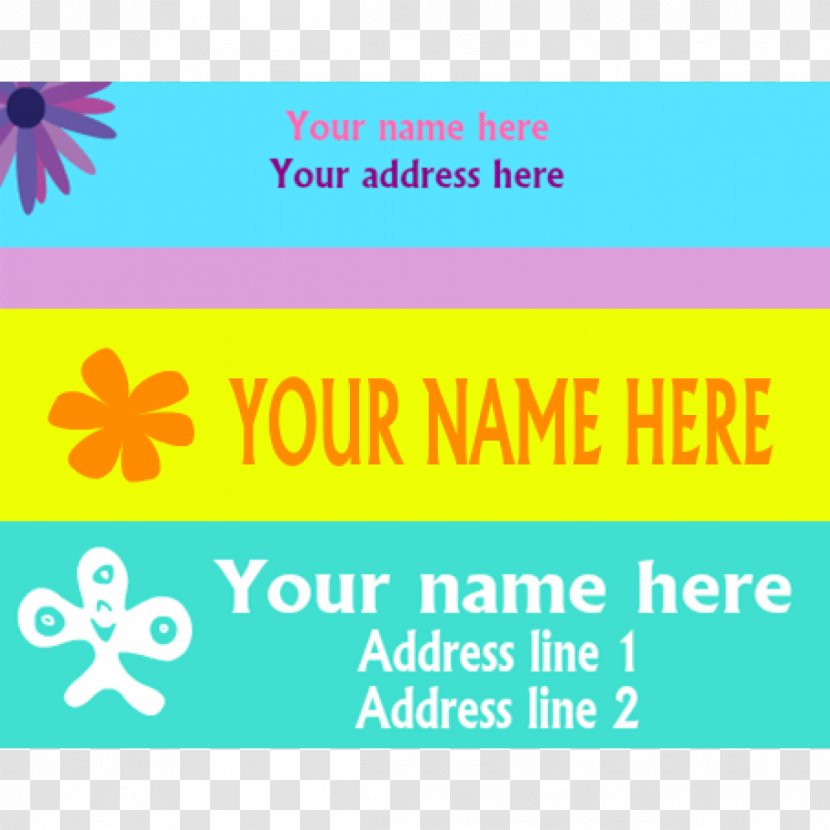 Return Address Printing Label - Letter Transparent PNG
