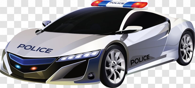 Police Car - Vector Transparent PNG