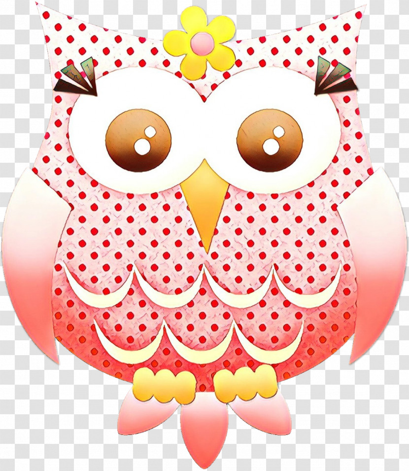 Owl Bird Of Prey Pink Cartoon Bird Transparent PNG