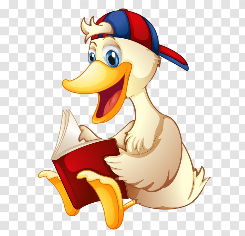 Duck Book Illustration - Cartoon - Read Ducks Transparent PNG
