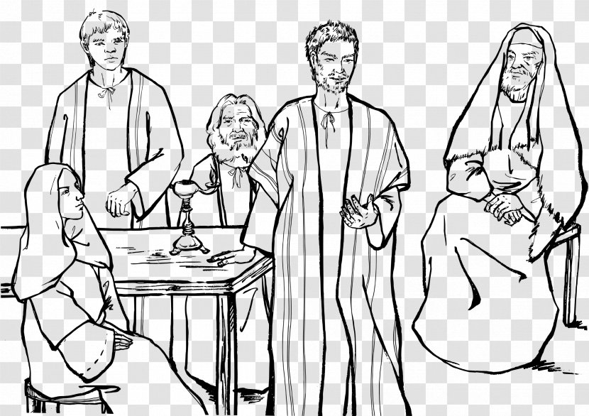 Lystra Conversion Of Paul The Apostle Bible Coloring Book - Woman - Old Man Who Fell And Bled Transparent PNG