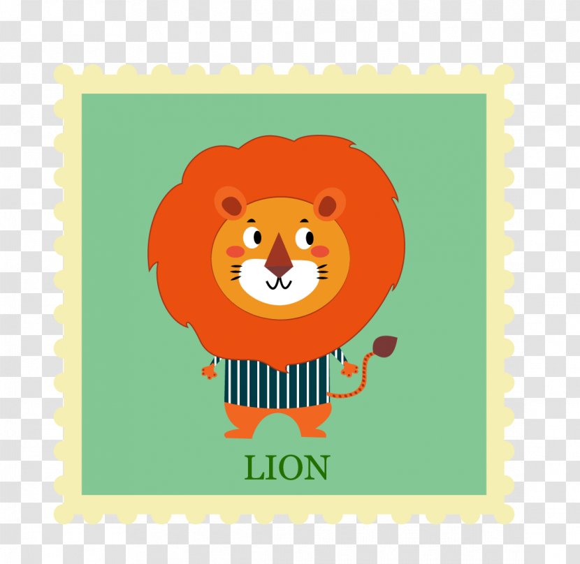 Adobe Illustrator Illustration - Greeting Card - Vector Cute Cartoon Lion Transparent PNG