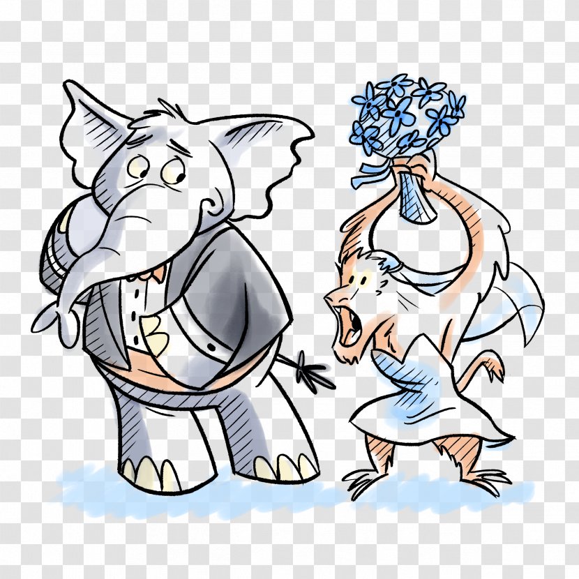 Elephantidae Elephant In The Room Cartoon Clip Art - Canidae - Watercolour Transparent PNG