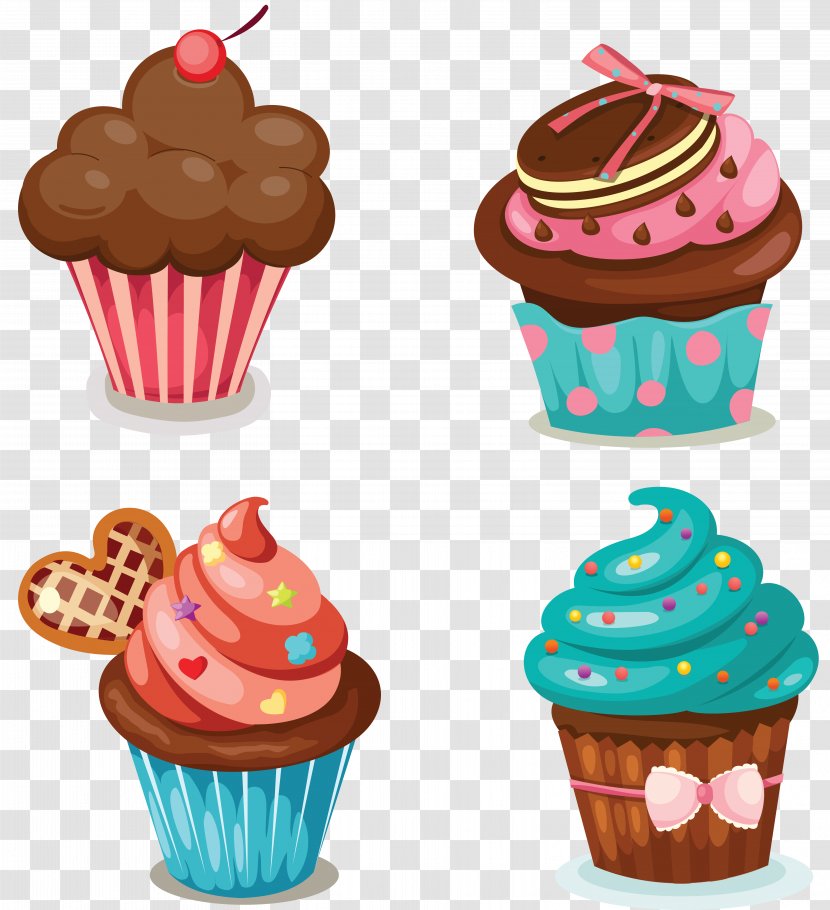 Cupcake Muffin Frosting & Icing Birthday Cake - Food Transparent PNG
