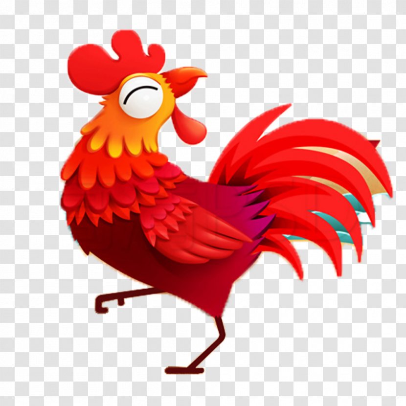 Chicken Chinese New Year Rooster Poster - Beak Transparent PNG