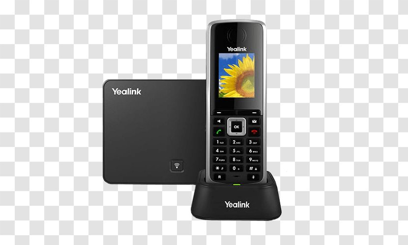 Digital Enhanced Cordless Telecommunications Yealink SIP-W52P VoIP Phone W52H Telephone - Sipw52p - Telefon Transparent PNG