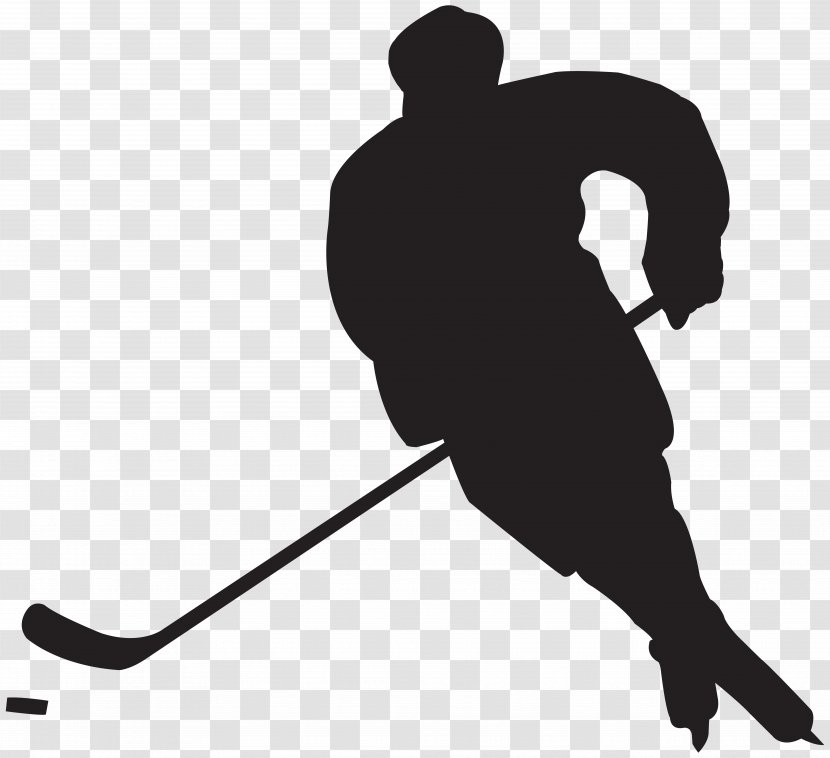 Ice Hockey Player Clip Art - Silhouette Transparent PNG