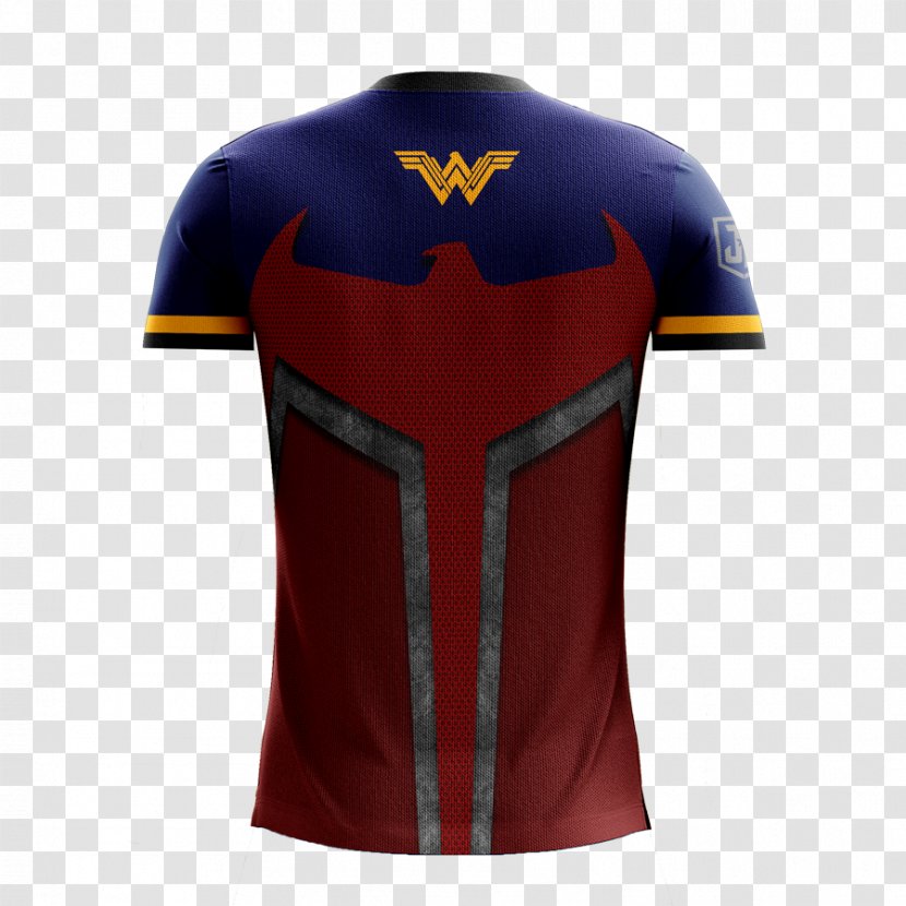 Wonder Woman Jersey T-shirt Sleeve Justice League - Outerwear Transparent PNG