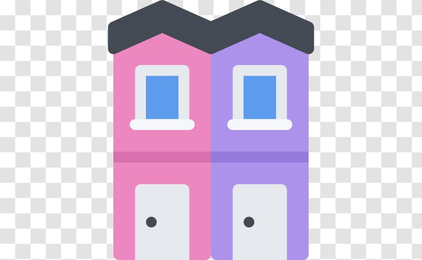Flat Building - Purple - Pink Transparent PNG