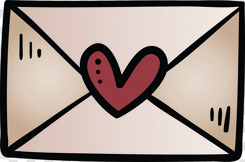 Valentines Day Heart Letter Transparent PNG