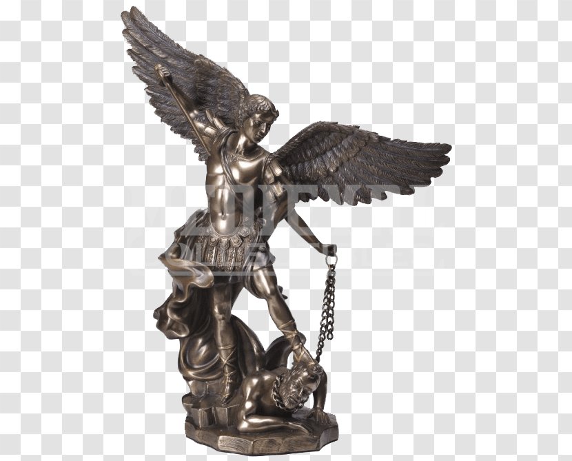 Michael Lucifer Gabriel Marble Sculpture Statue - Metal - Angel Transparent PNG