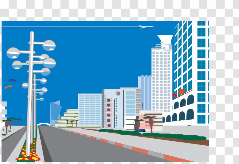 Vector Graphics Clip Art: Transportation Drawing - Skyline - Green City Transparent PNG