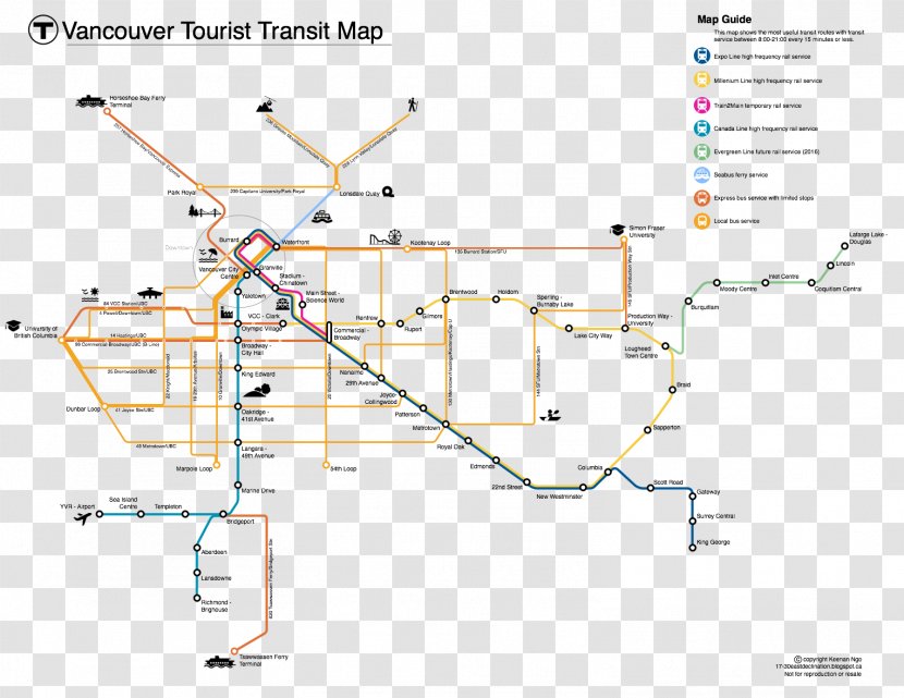 Tourist Map Vancouver Diagram Angle - Area - South East Asia Transparent PNG