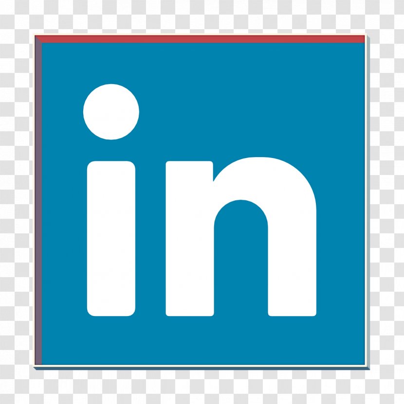 Linkedin Icon Social Networks Logos - Electric Blue - Rectangle Transparent PNG