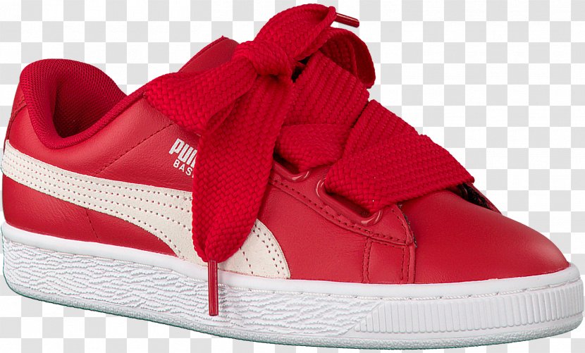 Sports Shoes Red Puma Basket Heart 