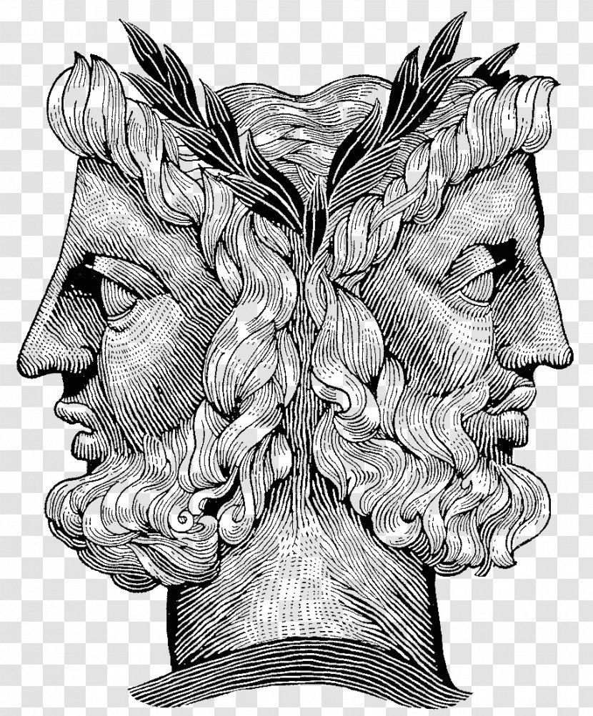 Janus Roman Mythology Deity God - Past - Zeus Sculpture Transparent PNG