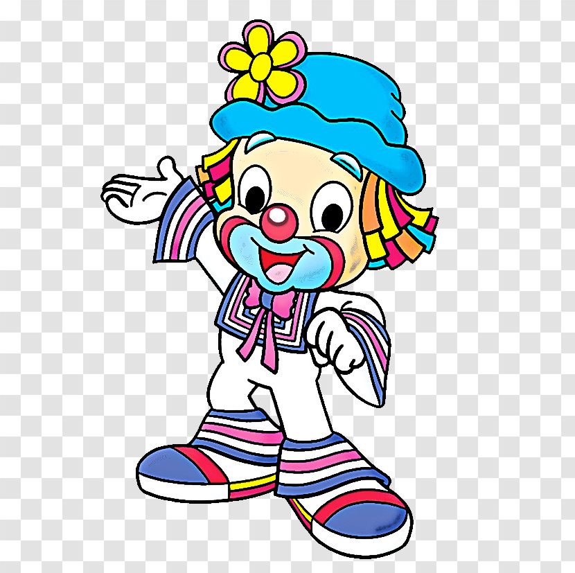 Cartoon Clown Line Art Pleased Transparent PNG