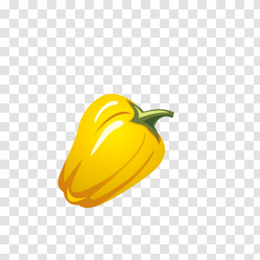 Fruit Bell Pepper - Silhouette - Yellow Persimmon Transparent PNG