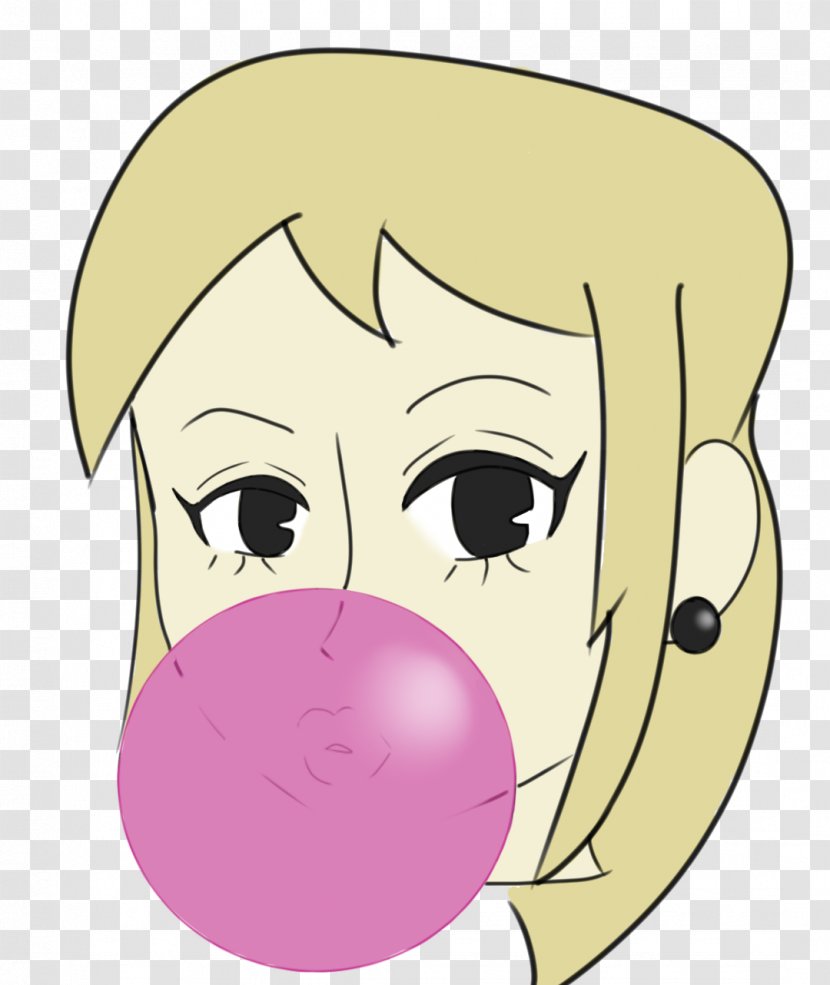 Snout Cheek Mouth Jaw Smile - Watercolor - Bubble Gum Transparent PNG