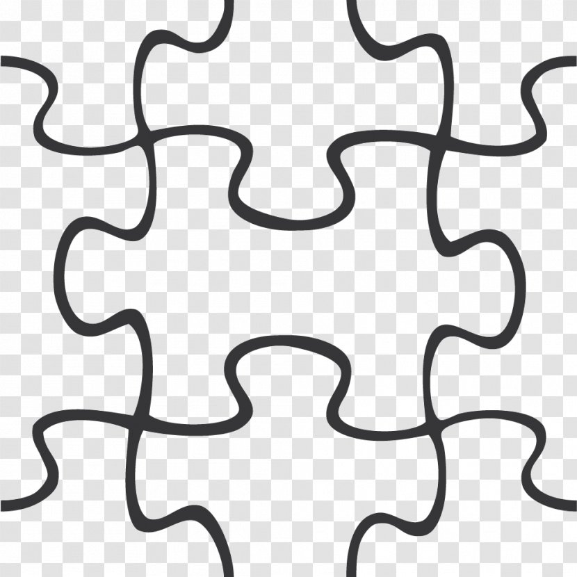 Jigsaw Puzzles Template Clip Art - Line Transparent PNG
