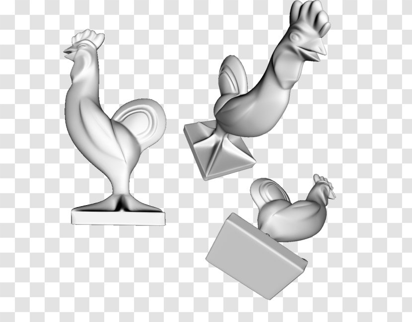 Rooster Figurine Font - Silhouette - Elegant Fashion Scale Texture Material Transparent PNG