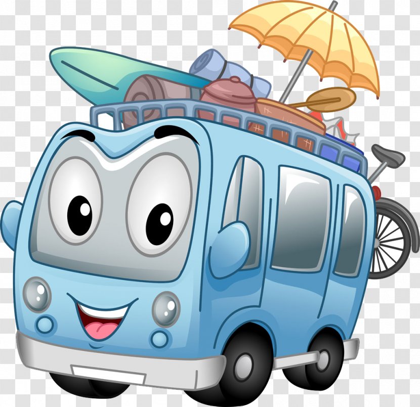 Minibus Car - Cartoon Bus Transparent PNG