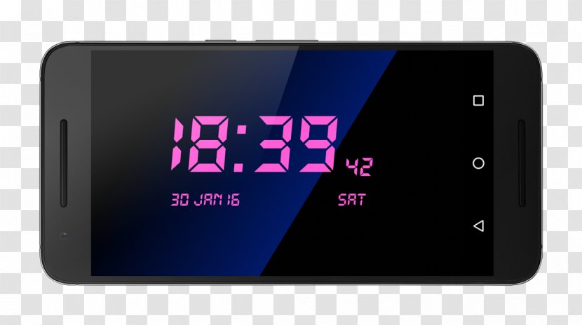 Smartphone Radio Clock Display Device - Purple - Hand-painted Alarm Transparent PNG