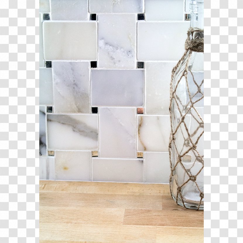 Carrara Tile Marble Mosaic Mirror - Stone Transparent PNG