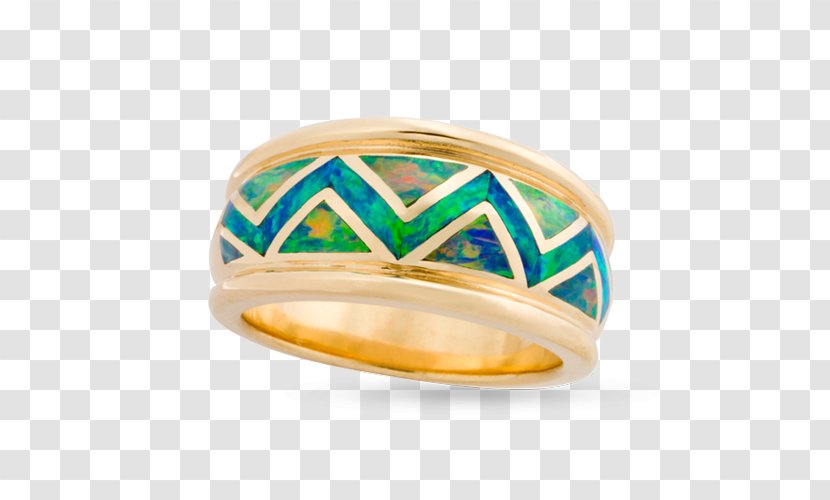 Santa Fe Goldworks Emerald Opal River Jewellery - Wearable Art - Ring Of Fire Coral Transparent PNG