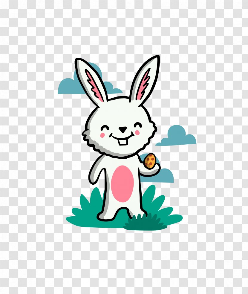 Easter Bunny White Rabbit European - Cute Transparent PNG