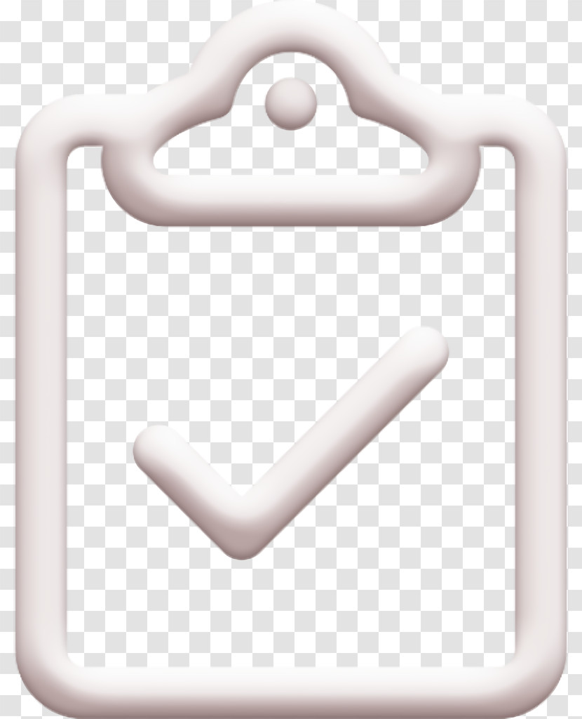 Clipboard Verification Outlined Sign Icon Interface Icon Universal Interface Icon Transparent PNG