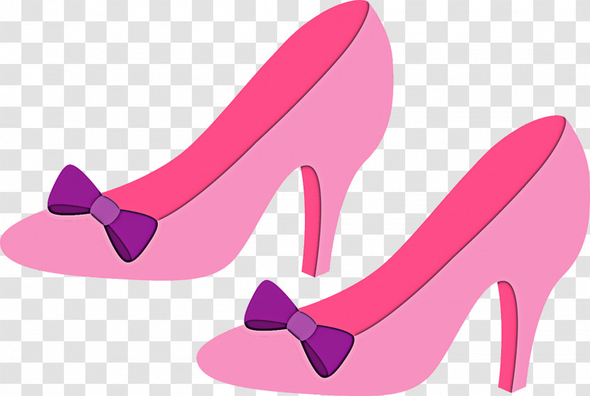 Footwear High Heels Pink Magenta Shoe Transparent PNG